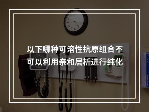 以下哪种可溶性抗原组合不可以利用亲和层析进行纯化