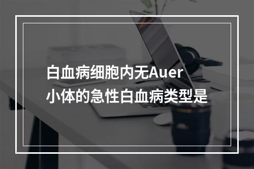 白血病细胞内无Auer小体的急性白血病类型是