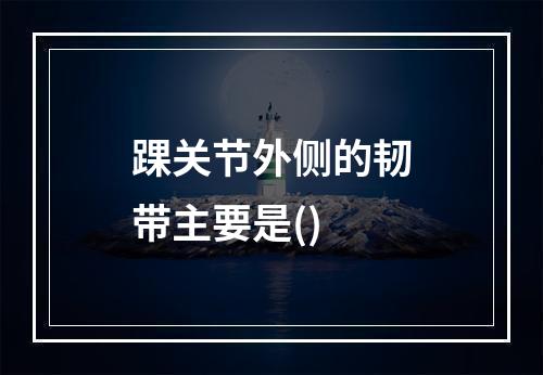 踝关节外侧的韧带主要是()