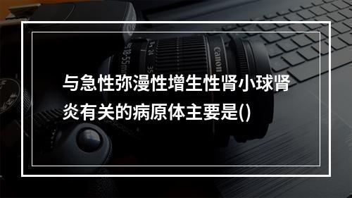 与急性弥漫性增生性肾小球肾炎有关的病原体主要是()