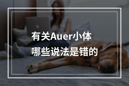 有关Auer小体哪些说法是错的