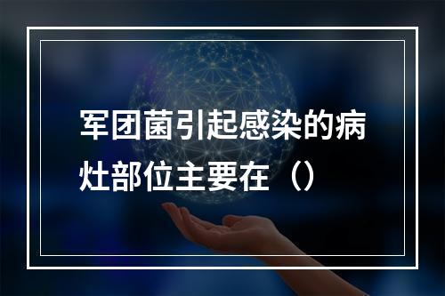 军团菌引起感染的病灶部位主要在（）