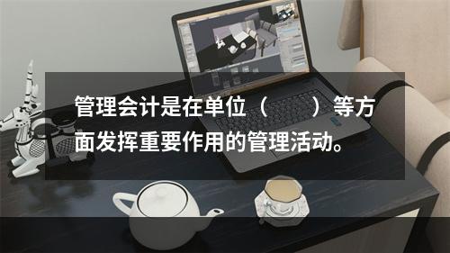 管理会计是在单位（　　）等方面发挥重要作用的管理活动。