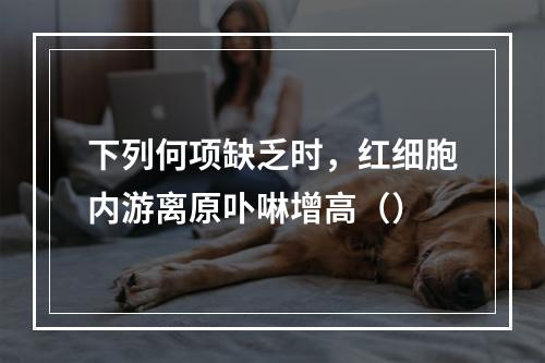 下列何项缺乏时，红细胞内游离原卟啉增高（）