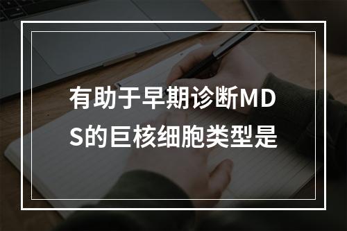 有助于早期诊断MDS的巨核细胞类型是