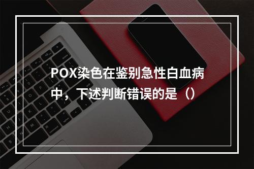 POX染色在鉴别急性白血病中，下述判断错误的是（）