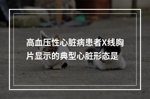 高血压性心脏病患者X线胸片显示的典型心脏形态是