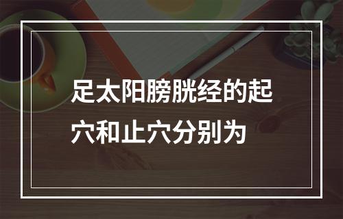 足太阳膀胱经的起穴和止穴分别为