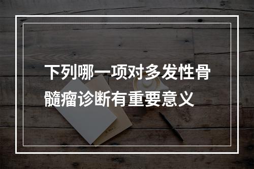 下列哪一项对多发性骨髓瘤诊断有重要意义