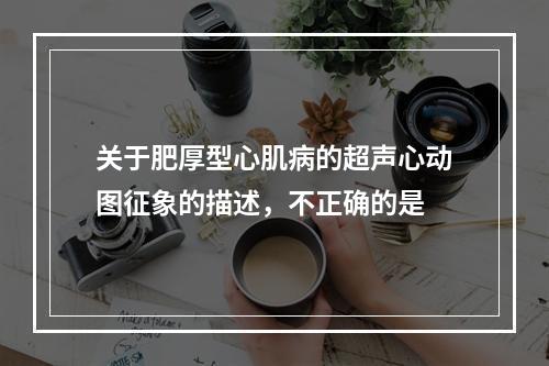 关于肥厚型心肌病的超声心动图征象的描述，不正确的是