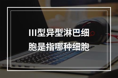 Ⅲ型异型淋巴细胞是指哪种细胞