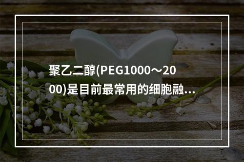 聚乙二醇(PEG1000～2000)是目前最常用的细胞融合剂