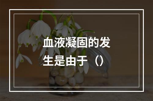 血液凝固的发生是由于（）