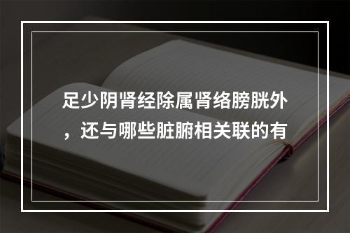 足少阴肾经除属肾络膀胱外，还与哪些脏腑相关联的有