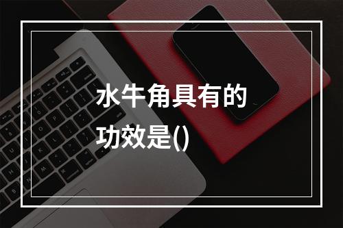 水牛角具有的功效是()