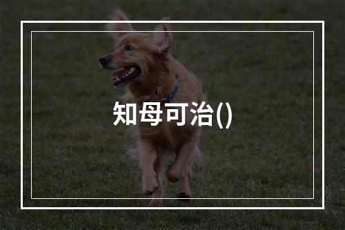 知母可治()