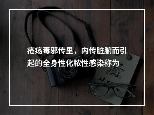 疮疡毒邪传里，内传脏腑而引起的全身性化脓性感染称为