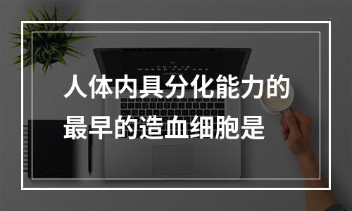 人体内具分化能力的最早的造血细胞是