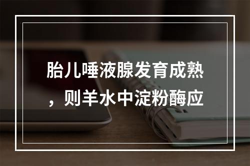 胎儿唾液腺发育成熟，则羊水中淀粉酶应