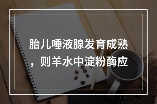 胎儿唾液腺发育成熟，则羊水中淀粉酶应