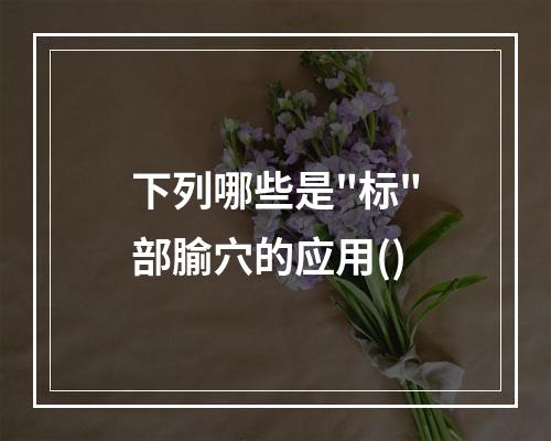 下列哪些是