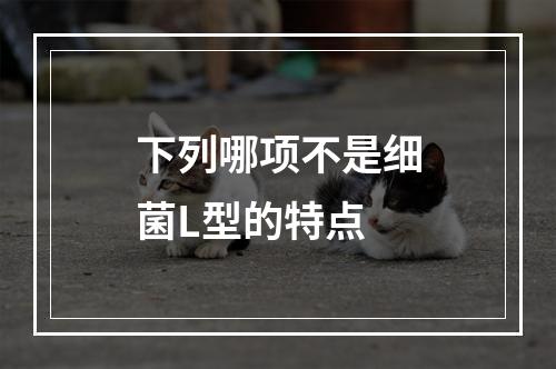 下列哪项不是细菌L型的特点