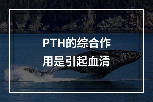 PTH的综合作用是引起血清