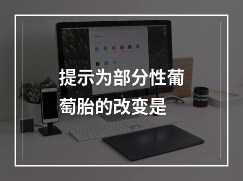 提示为部分性葡萄胎的改变是