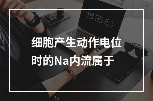 细胞产生动作电位时的Na内流属于