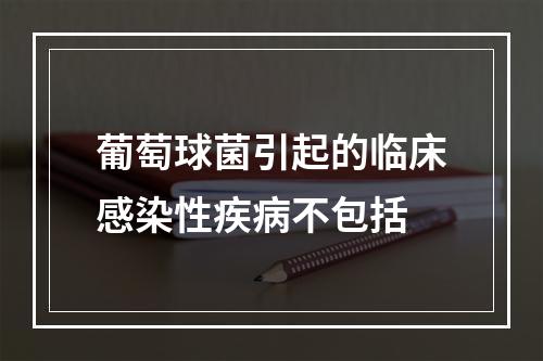 葡萄球菌引起的临床感染性疾病不包括