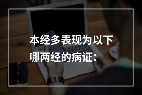 本经多表现为以下哪两经的病证：