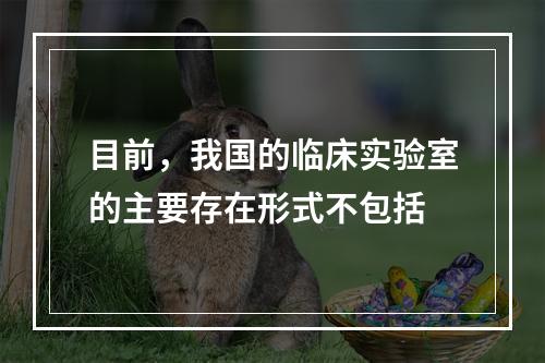 目前，我国的临床实验室的主要存在形式不包括