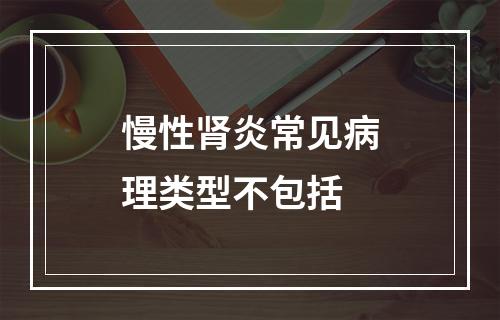 慢性肾炎常见病理类型不包括