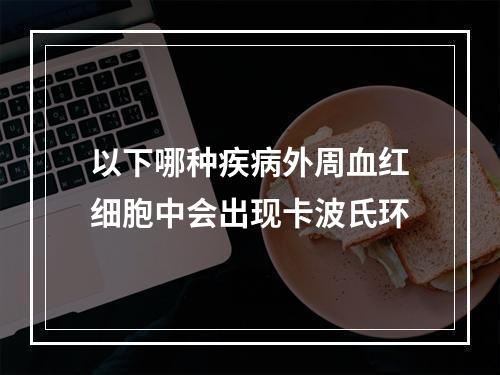 以下哪种疾病外周血红细胞中会出现卡波氏环