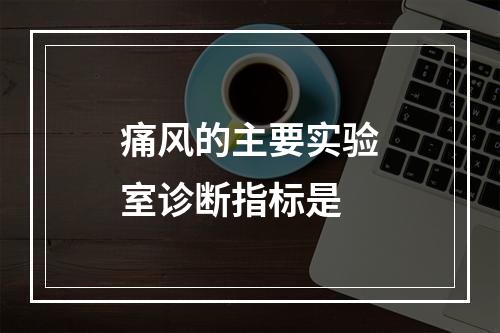 痛风的主要实验室诊断指标是