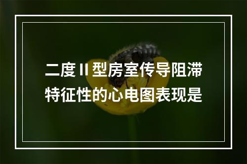 二度Ⅱ型房室传导阻滞特征性的心电图表现是