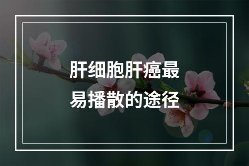 肝细胞肝癌最易播散的途径