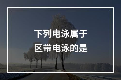 下列电泳属于区带电泳的是