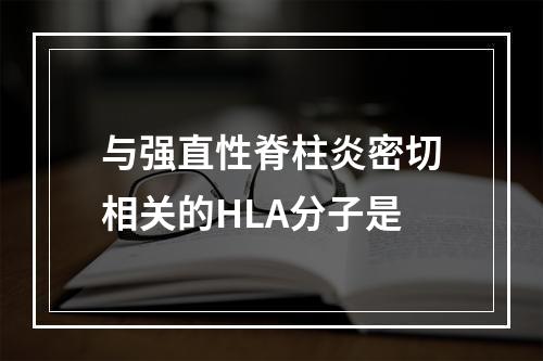 与强直性脊柱炎密切相关的HLA分子是