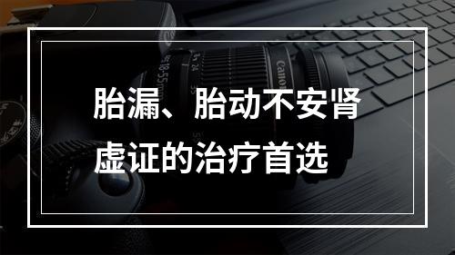 胎漏、胎动不安肾虚证的治疗首选