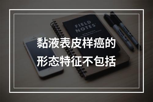 黏液表皮样癌的形态特征不包括