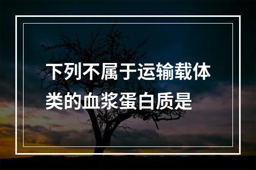 下列不属于运输载体类的血浆蛋白质是