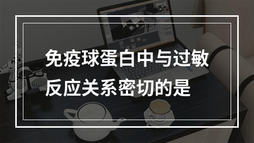 免疫球蛋白中与过敏反应关系密切的是