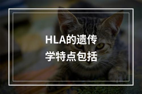 HLA的遗传学特点包括