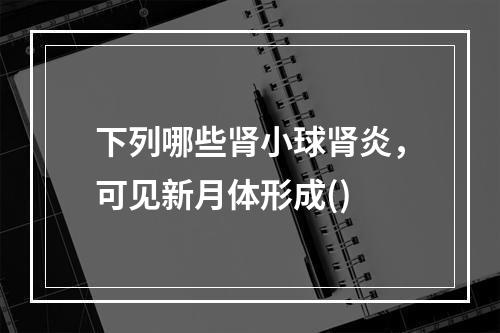 下列哪些肾小球肾炎，可见新月体形成()