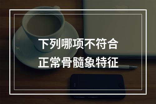 下列哪项不符合正常骨髓象特征