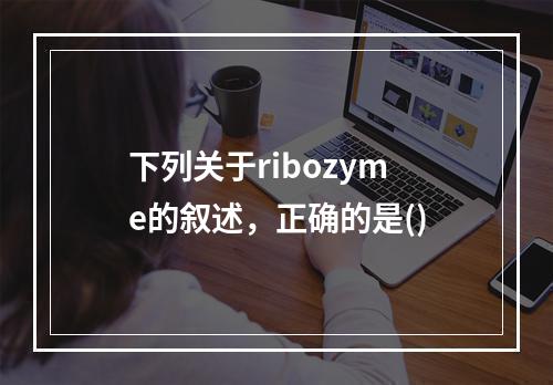 下列关于ribozyme的叙述，正确的是()