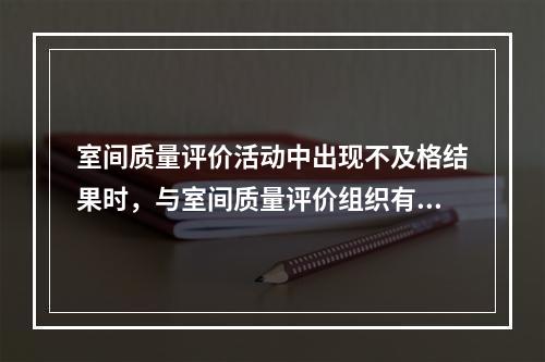 室间质量评价活动中出现不及格结果时，与室间质量评价组织有关的