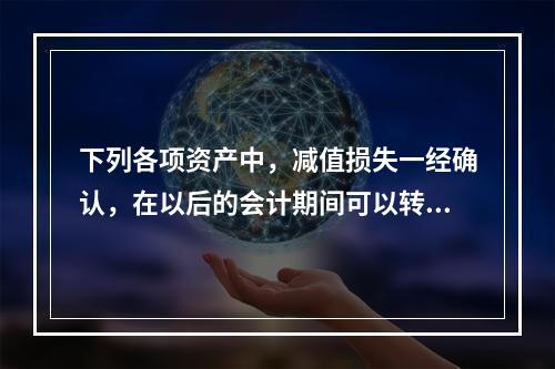 下列各项资产中，减值损失一经确认，在以后的会计期间可以转回的