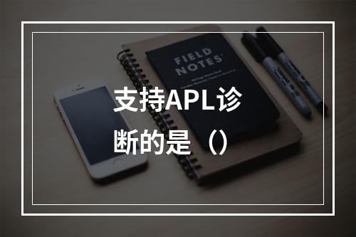 支持APL诊断的是（）